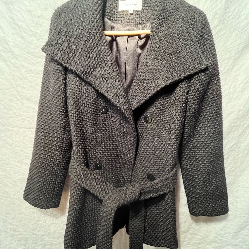 Calvin Klein black size PM pea coat. Fits a medium.